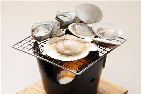 1日目夕食バイキング　海鮮浜焼き